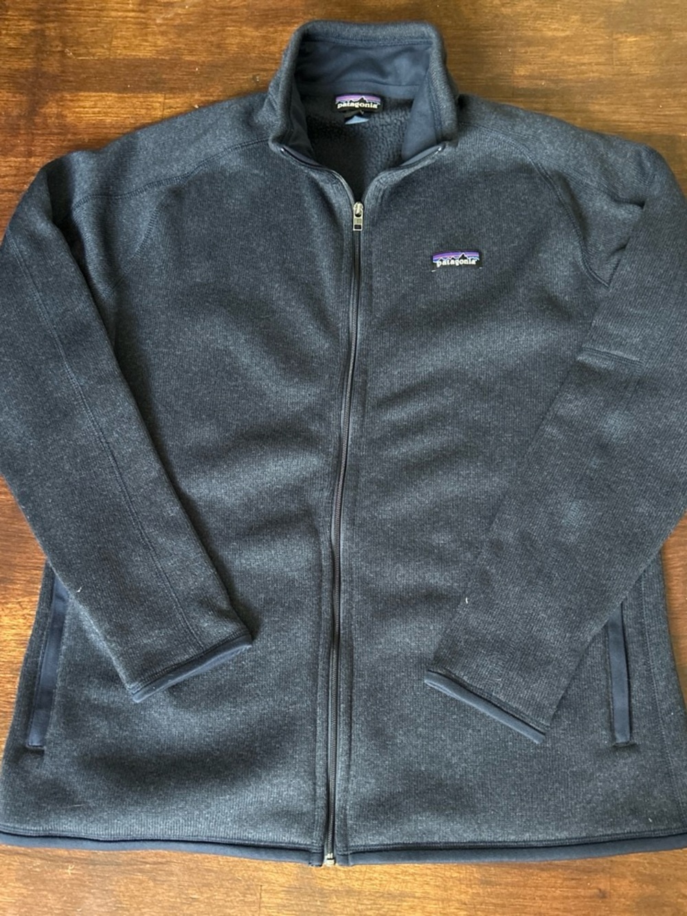 Patagonia Navy Blue Full-Zip Sweater Jacket Women’s Like New From Original Pat.